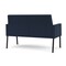 Lesro Mystic Lounge Reception Loveseat, Black, RF Blueberry Upholstery ML1501 - alternate 2